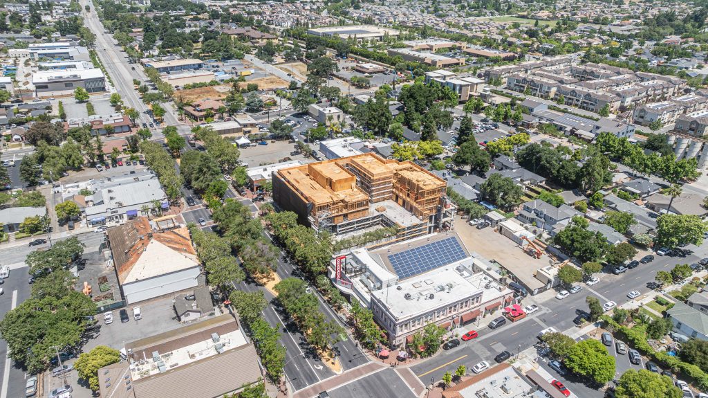 drone view of a Under construction site